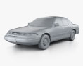 Ford Crown Victoria 1996 3d model clay render