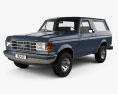 Ford Bronco 1991 3D 모델 