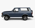 Ford Bronco 1991 3D模型 侧视图