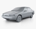 Ford Falcon 1991 3D 모델  clay render