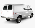 Ford E-Series Econoline Cargo Van 1991 3D 모델  back view