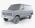 Ford E-Series Econoline Cargo Van 1991 3D 모델  clay render