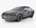 Ford Falcon Forte 2002 3D-Modell wire render