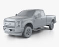 Ford F-250 Super Duty Super Cab XLT 2018 3D-Modell clay render