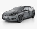 Ford Mondeo Turnier 2010 3D модель wire render