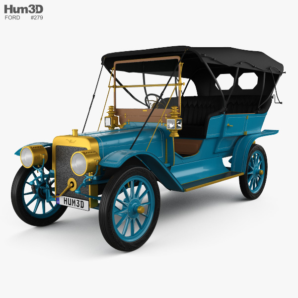 Ford Model K Touring 1906 3D model