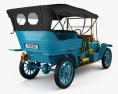 Ford Model K Touring 1906 3D 모델  back view
