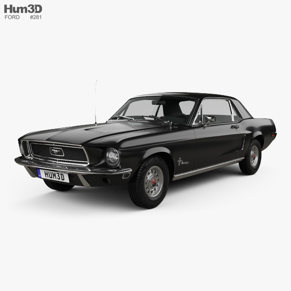 Ford Mustang hardtop 1968 3D model