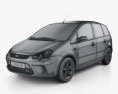 Ford C-Max 2010 3d model wire render