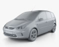 Ford C-Max 2010 3Dモデル clay render