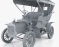 Ford Model F Touring 1905 Modelo 3D clay render