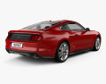 Ford Mustang GT 인테리어 가 있는 2018 3D 모델  back view