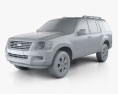 Ford Explorer 2010 3D-Modell clay render