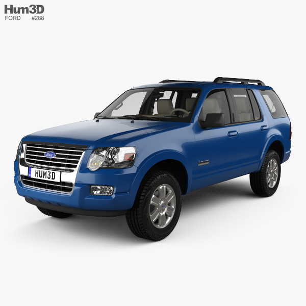 Ford Explorer with HQ interior 2010 3D model