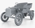 Ford Model C 1904 Modèle 3d clay render