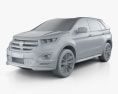 Ford Edge Sport 2019 3d model clay render