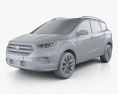 Ford Kuga 2019 3D模型 clay render