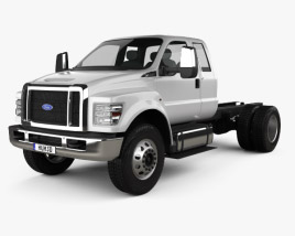 3D model of Ford F-650 / F-750 Super Cab Chassis 2019