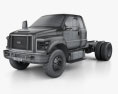 Ford F-650 / F-750 Super Cab Chassis 2019 3D модель wire render