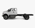 Ford F-650 / F-750 Super Cab Chassis 2019 3D-Modell Seitenansicht