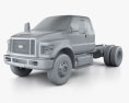 Ford F-650 / F-750 Super Cab Chassis 2019 3D模型 clay render