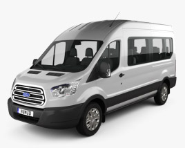 3D model of Ford Transit Passenger Van L2H3 2017