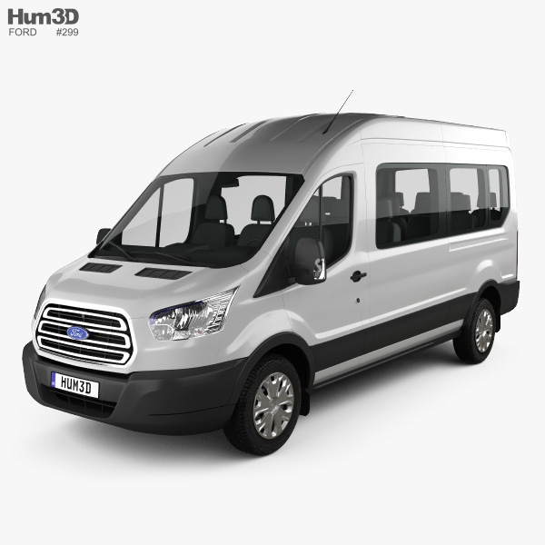 Ford Transit Passenger Van L2H3 2017 3D model