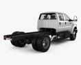 Ford F-650 / F-750 Crew Cab Chassis 2019 3D-Modell Rückansicht
