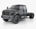 Ford F-650 / F-750 Crew Cab Chassis 2019 Modèle 3d wire render