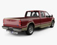 Ford F-350 Super Crew Cab King Ranch 2007 3d model back view