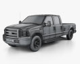 Ford F-350 Super Crew Cab King Ranch 2007 3d model wire render