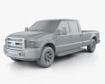 Ford F-350 Super Crew Cab King Ranch 2007 3d model clay render