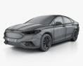 Ford Fusion (Mondeo) Sport 2018 3D-Modell wire render