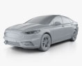 Ford Fusion (Mondeo) Sport 2018 3D模型 clay render