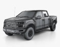 Ford F-150 Super Crew Cab Raptor 2018 3D-Modell wire render