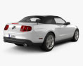 Ford Mustang V6 컨버터블 2013 3D 모델  back view
