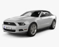 Ford Mustang V6 敞篷车 带内饰 2013 3D模型