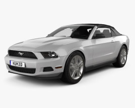 Ford Mustang V6 convertible with HQ interior 2013 3D model