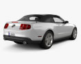 Ford Mustang V6 敞篷车 带内饰 2013 3D模型 后视图