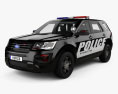 Ford Explorer Police Interceptor Utility with HQ interior 2019 3d model