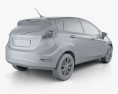 Ford Fiesta 5도어 인테리어 가 있는 2016 3D 모델 