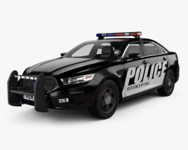 Ford Taurus Polizia Interceptor Berlina con interni 2016 Modello 3D