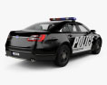 Ford Taurus 警察 Interceptor セダン HQインテリアと 2016 3Dモデル 後ろ姿