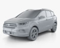 Ford Escape Titanium з детальним інтер'єром 2020 3D модель clay render