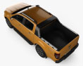 Ford Ranger Подвійна кабіна Wildtrak з детальним інтер'єром 2019 3D модель top view