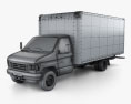 Ford E350 箱型トラック 1993 3Dモデル wire render