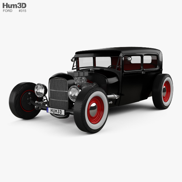 Ford Model A Hot Rod 2016 3D-Modell