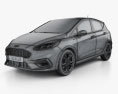 Ford Fiesta ST-Line 2017 3d model wire render