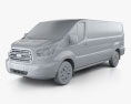 Ford Transit パッセンジャーバン L2H1 2017 3Dモデル clay render