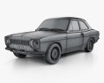 Ford Escort RS1600 1970 3D 모델  wire render